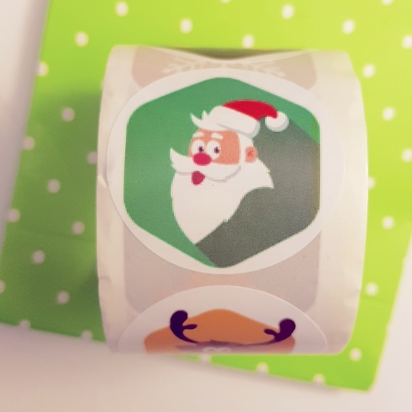 🎅🏼200 Holiday Stickers 5 Designs 1.5" inch - Picture 4 of 8